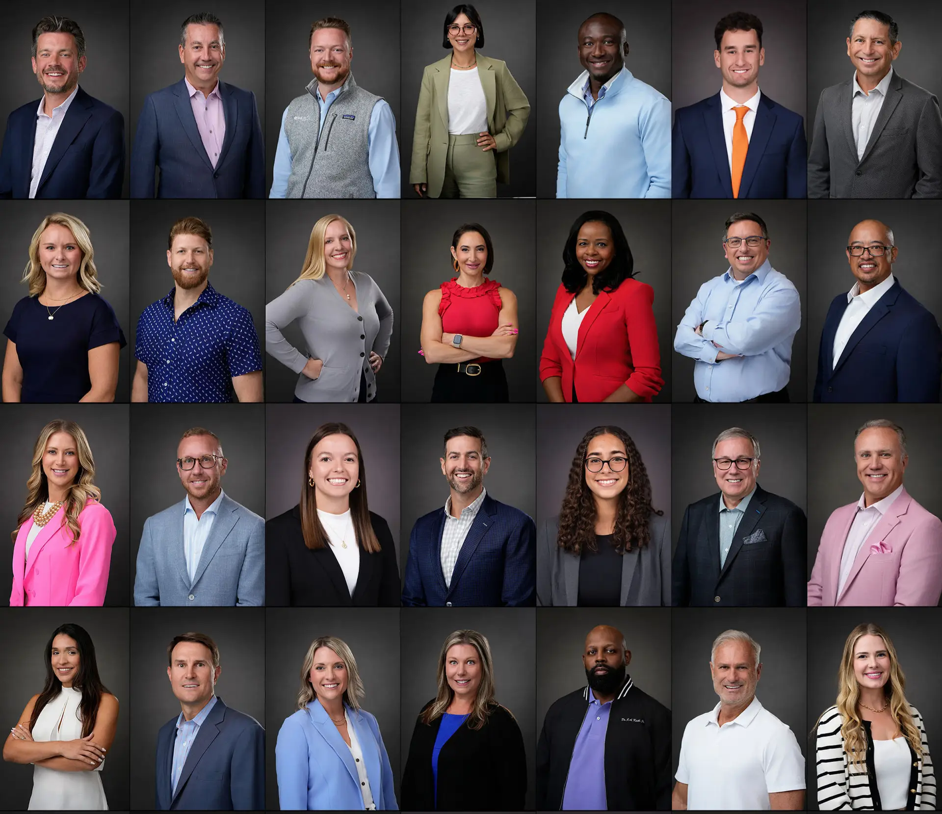 High volume corporate event headshot gallery showing professional headshots delivered during conferences and company events